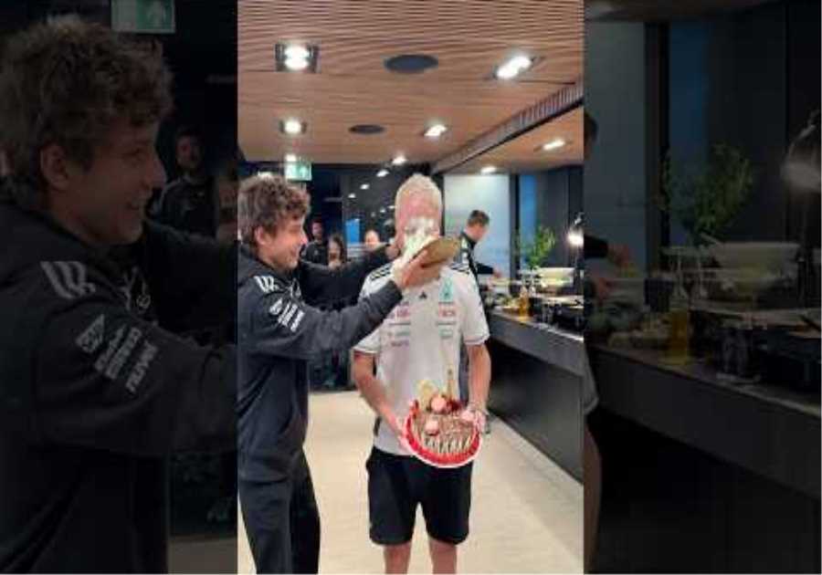 Kimi Antonelli’s Birthday Surprise for Valtteri Bottas! 🤣🥳