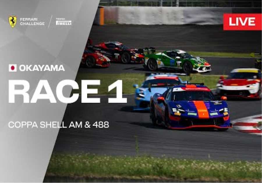 LIVE Ferrari Challenge Japan - Okayama, Race 1 - Coppa Shell AM &amp; 488