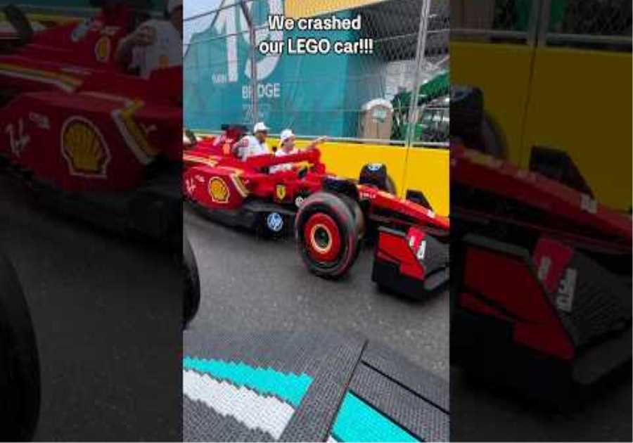 WE CRASHED OUR LEGO CAR!!!