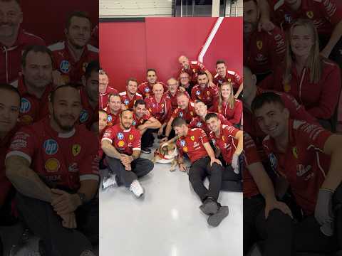 Roscoe meets the team for the first time 🫶#F1Shorts #ScuderiaFerrari