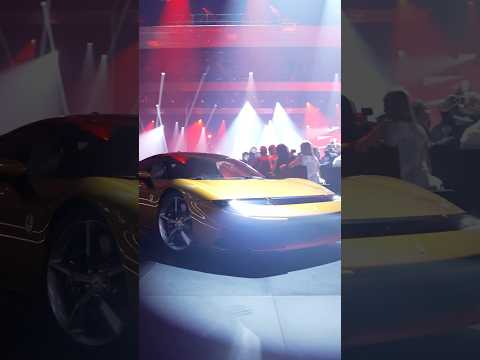 Amid beams of light and the watchful eyes of the #Ferrari drivers, this world premiere was unique.