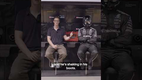 How quickly can @MaxFosh  fix an engine cover to a car? 😅 @Einhell_DACH  #formula1 #mercedesf1