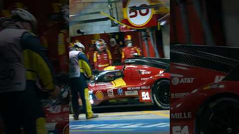 Le Mans hits different after dark 🌌#FerrariHypercar #Ferrari499P #WEC #LeMans24