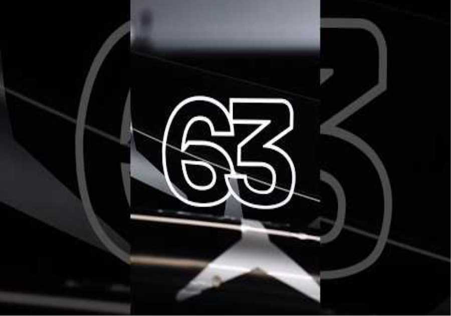Applying George's Number 63 Sticker 🤩 #f1 #formula1 #mercedesamgf1