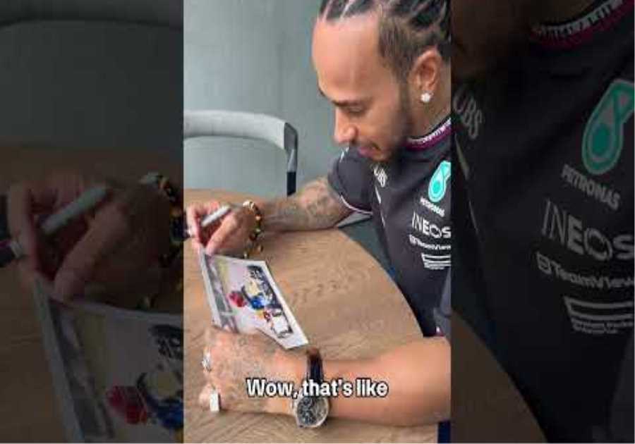 Signing A Younger Pic With Lewis! 🥹