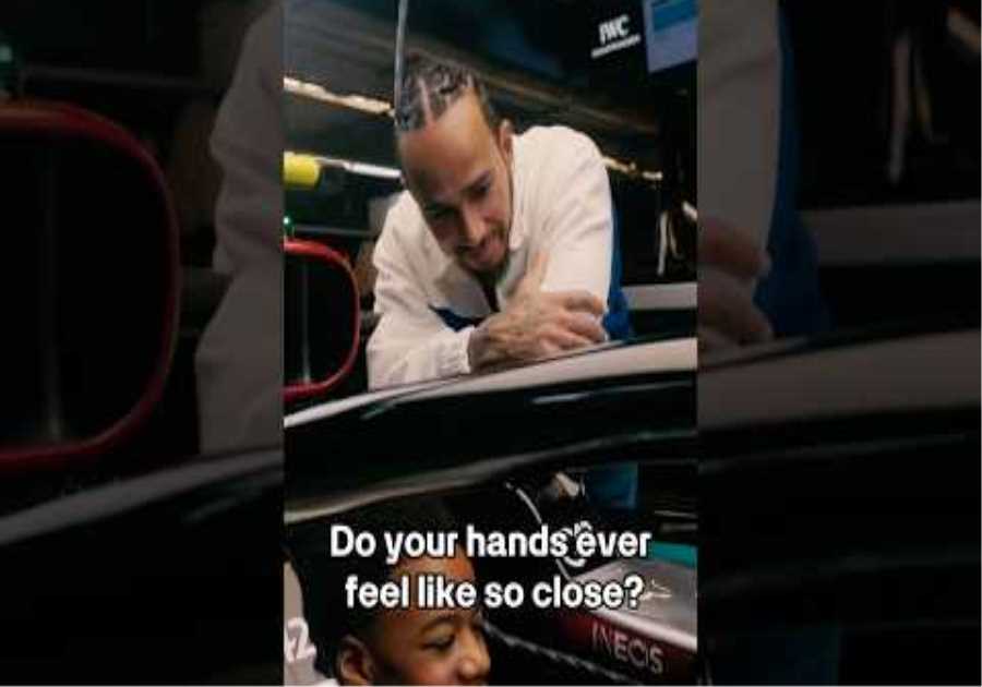 Lewis Hamilton shows Junior Driver inside his F1 car 🥹🤯