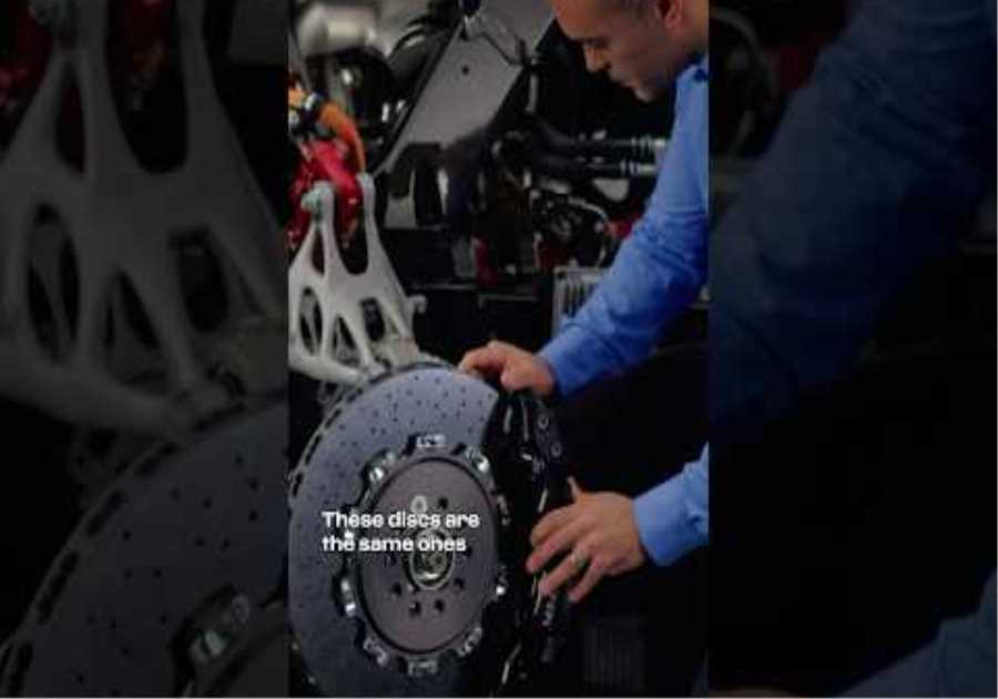 Can you guess how short the stopping distance is for a #FerrariF80 braking from 200 km/h?