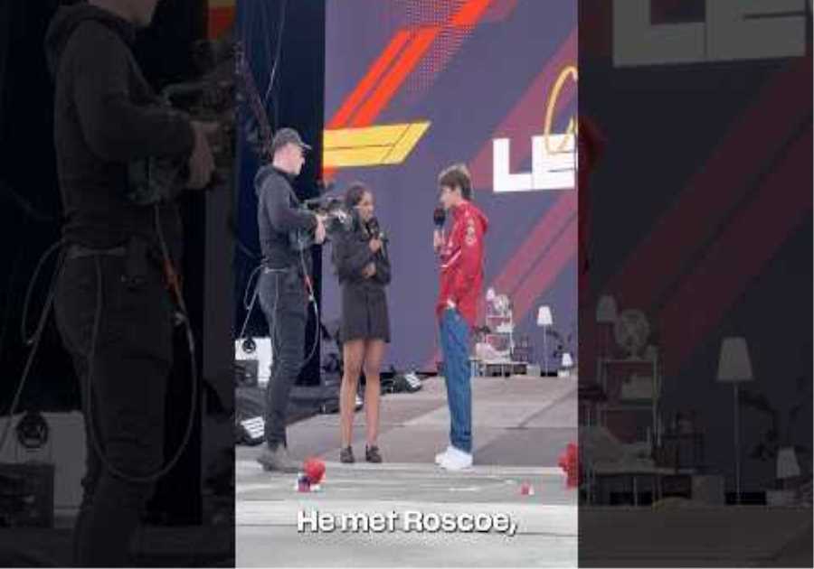 When Leo met Roscoe 🐾#F1Shorts #ScuderiaFerrari