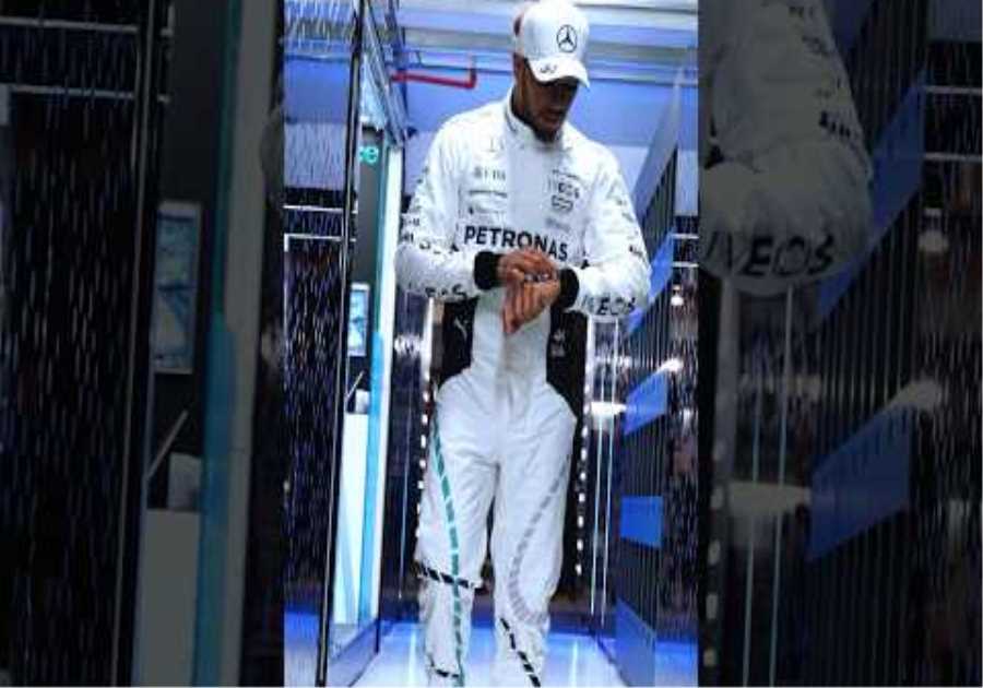 Lewis Hamilton in the White IWC race suit 🥶