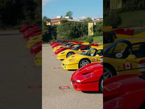 The #FerrariF50 squad has hit the road for the #FerrariLegacyTour. #FerrariSupercars #Ferrari