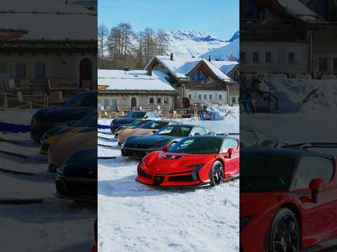 Celebrating the Ferrari Lifestyle in the Casa Ferrari winter wonderland .#Ferrari