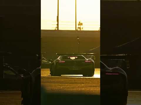 Chasing the sun during golden hour at #Daytona24! 🌅 #IMSA #Ferrari296GT3 #FerrariRaces
