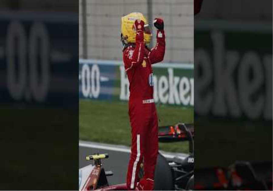 Soaking in the first Sprint Race win 👊 #F1Shorts #ScuderiaFerrari