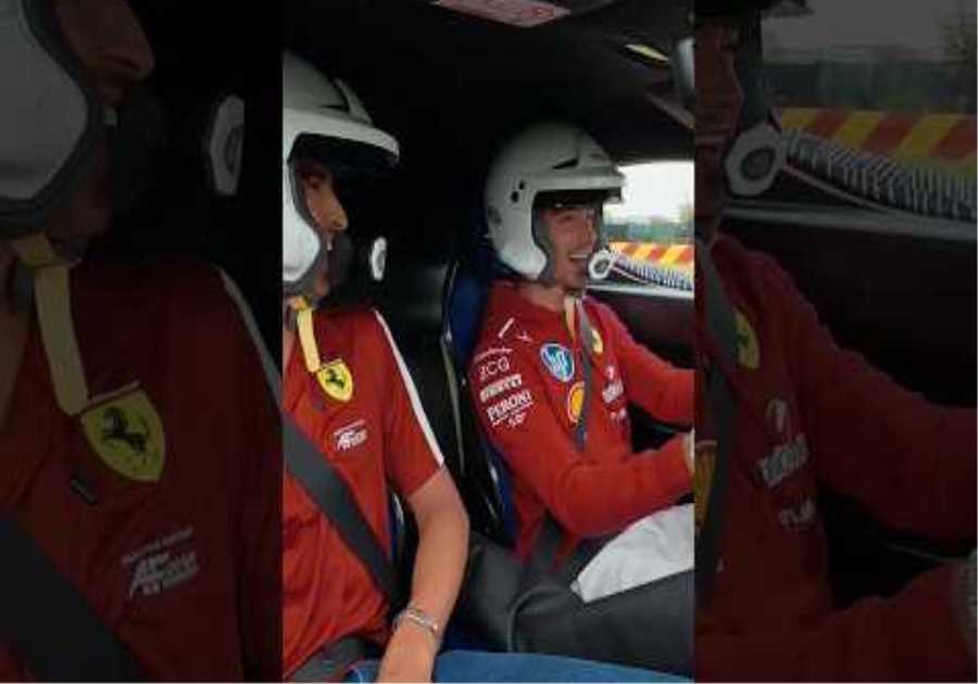 Charles Leclerc and Antonio Giovinazzi’s adrenaline before launching #Ferrari849Testarossa.#Ferrari