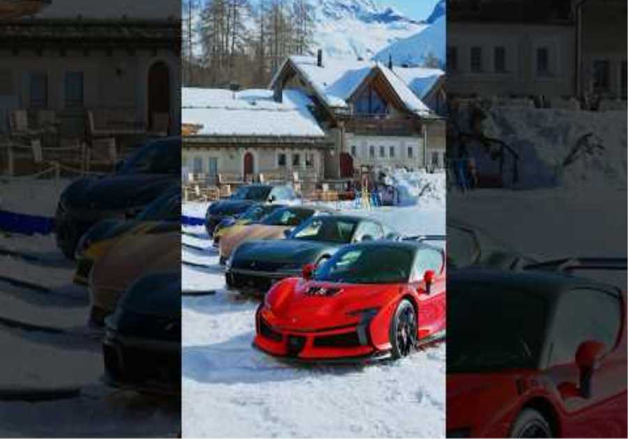 Celebrating the Ferrari Lifestyle in the Casa Ferrari winter wonderland .#Ferrari