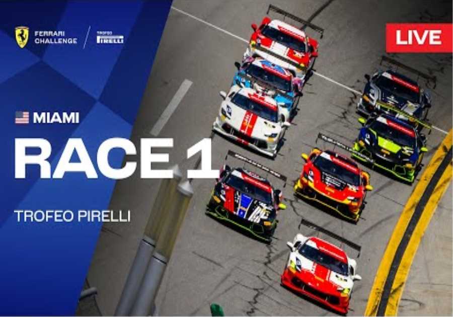 LIVE Ferrari Challenge North America - Miami, Race 1 - Trofeo Pirelli