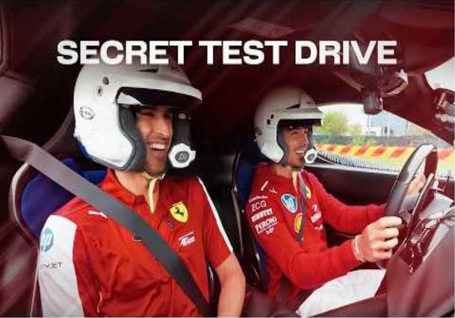 Leclerc & Giovinazzi take the Ferrari 849 Testarossa for Its first drive