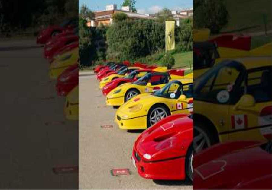 The #FerrariF50 squad has hit the road for the #FerrariLegacyTour. #FerrariSupercars #Ferrari