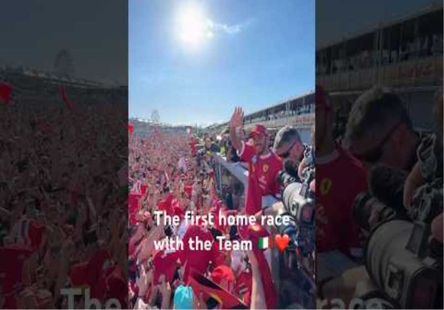 The first home race with the Team ❤️ 🇮🇹 #ScuderiaFerrari #F1 #LewisHamilton