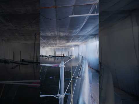 A first look at the Ferrari Hypersail deck, all 100 feet of it. #Ferrari #FerrariHypersail