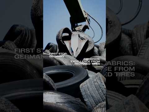 Explore the elegance of European craftsmanship with fabrics derived from recycled tyres. #Ferrari