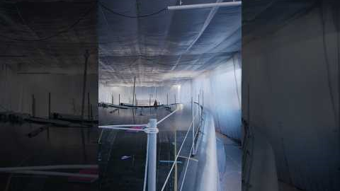 A first look at the Ferrari Hypersail deck, all 100 feet of it. #Ferrari #FerrariHypersail