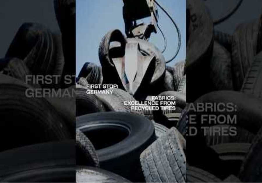 Explore the elegance of European craftsmanship with fabrics derived from recycled tyres. #Ferrari