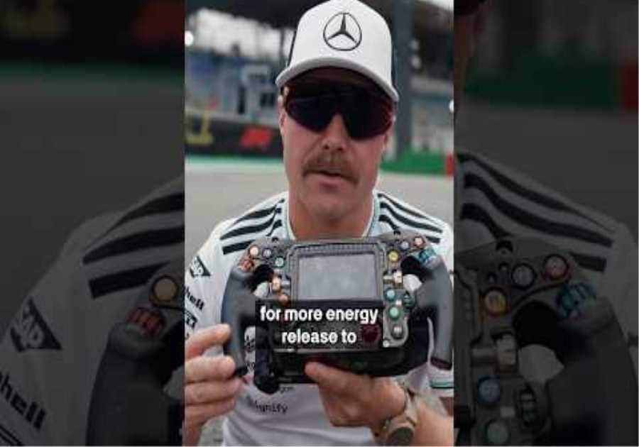 Professor Bottas explains how an F1 steering wheel works! 🤓 #f1 #valtteribottas #mercedesf1