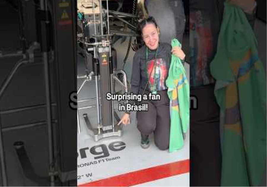 Giving one lucky superfan from Brasil an extra-special Friday at track ✨ #f1 #formula1 #mercedesf1