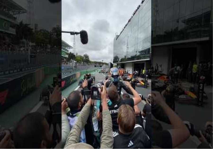How Kimi celebrated P2 in Brasil 👏 #f1 #formula1 #mercedesf1