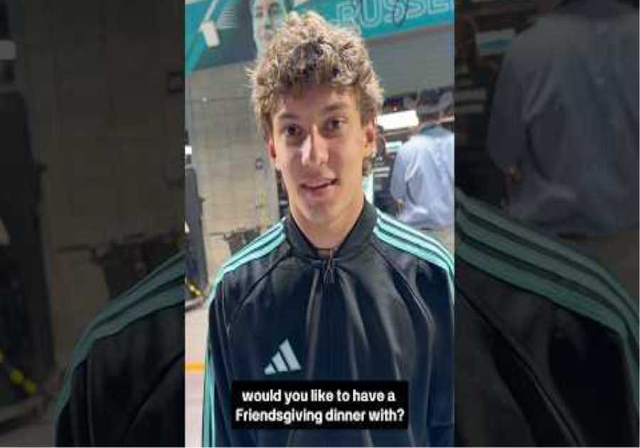 Kimi’s Friendsgiving dinner table is mental 😮‍💨 #f1 #mercedesf1 #kimiantonelli