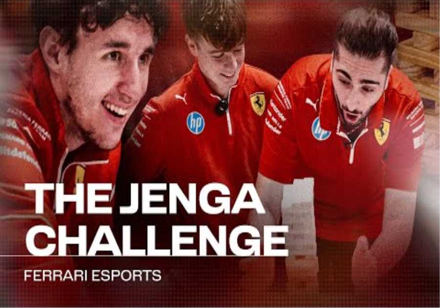 Ferrari Esports drivers take on the Jenga Challenge!