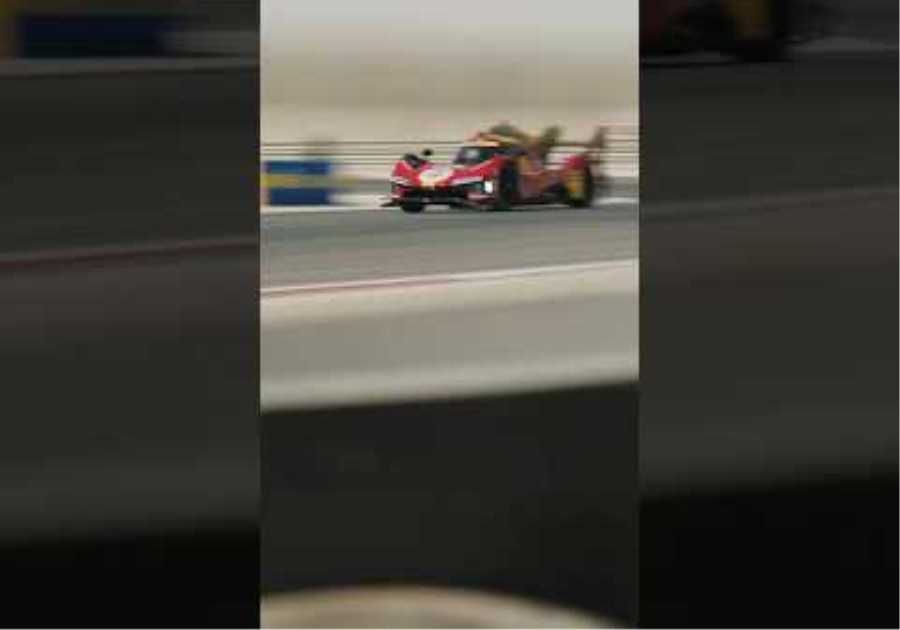 From daylight to headlights 💡#FerrariHypercar #Ferrari499P #WEC #8HBahrain