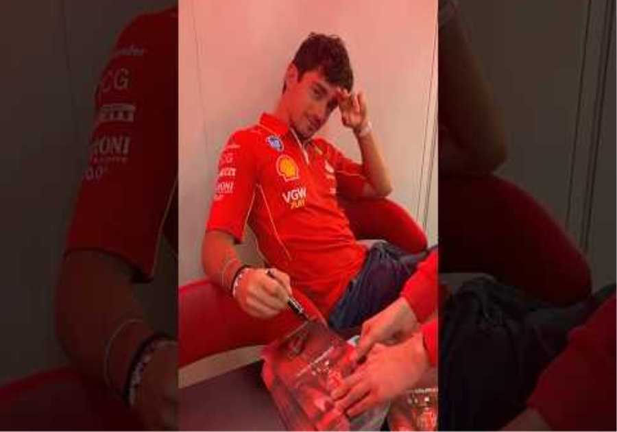 Staring contest feat. Charles Leclerc 😎 #BrazilGP 🇧🇷 #F1Shorts #ScuderiaFerrari