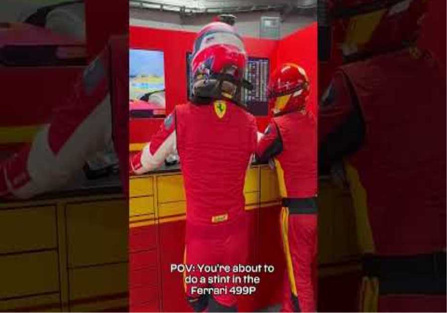 Suit up with Miguel Molina as he takes on the Ferrari 499P around Fuji 👊#Ferrari499P