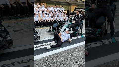 Behind the scenes of our Race Team photo! #f1 #mercedesf1 #abudhabigp