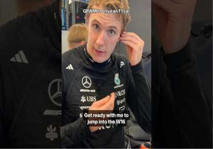 Get ready with Fred for a day in the W16 😁 #f1 #formula1 #mercedesf1