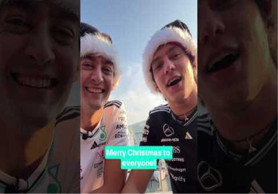 A Christmas message to you from George and Kimi 🎄🎁🎅