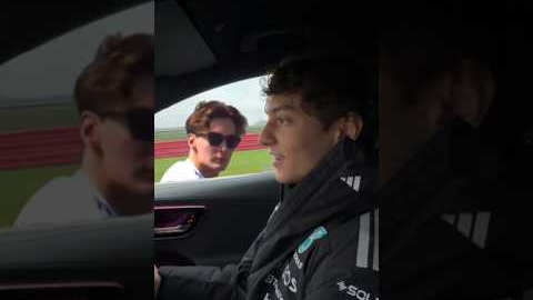 George and Kimi drive around a wet Silverstone! #MercedesF1 #GeorgeRussell #KimiAntonelli