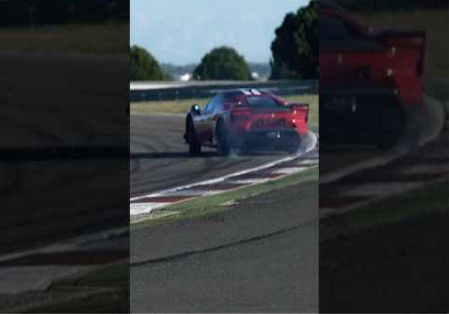The #Ferrari849Testarossa #AssettoFiorano, unleashed at Monteblanco Circuit. #Ferrari