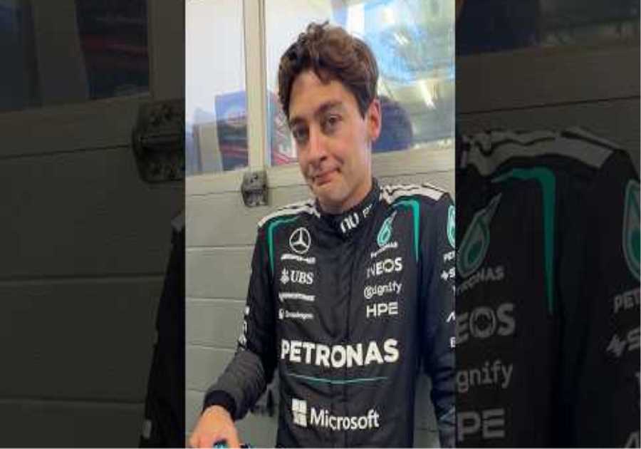 George reveals his 2026 helmet… 👀🩵 #f1 #formula1 #mercedesf1