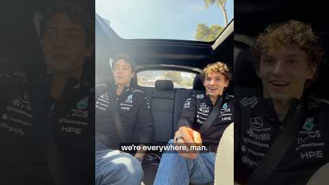 The Aus GP commute with George and Kimi! 🇦🇺😁