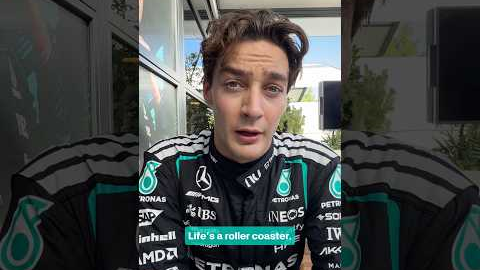 Just gotta ride it, George 😉🎶 #mercedes #f1 #georgerussell