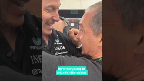 Toto and Marco Antonelli's wholesome reaction to Kimi's win! 🥹 #f1 #mercedesf1 #kimiantonelli