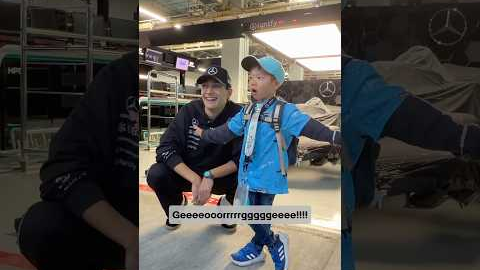 George meets his biggest Japanese fan #MercedesAMGF1 #F1 #GeorgeRussell