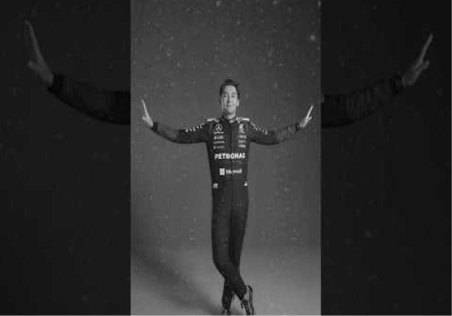 George's T-Pose 😭 #mercedes #f1 #georgerussell