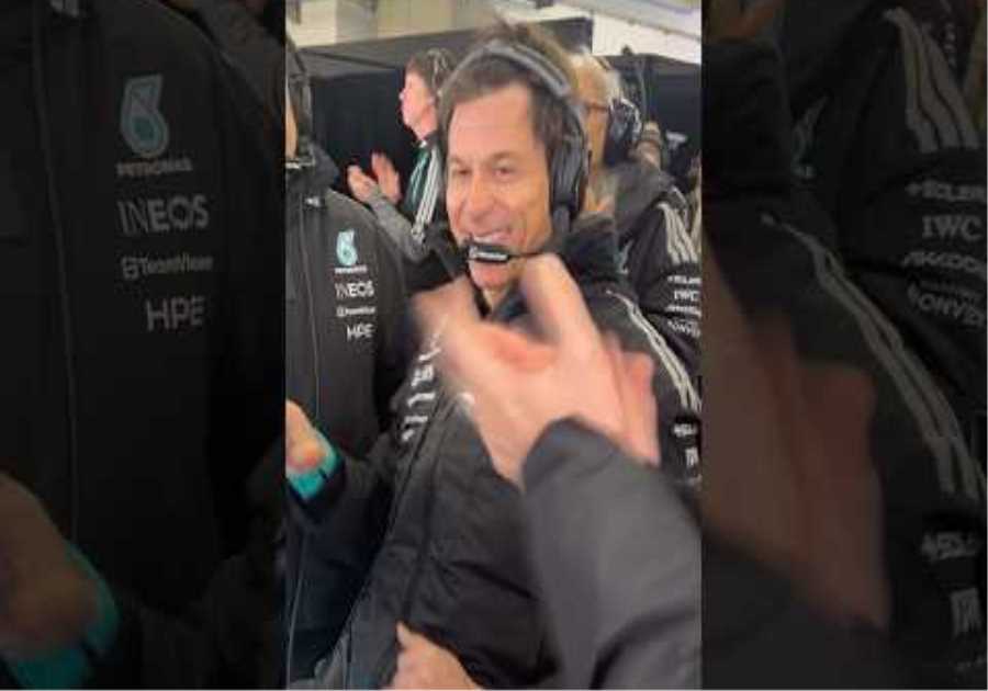 Toto enjoyed George’s Shanghai Sprint success 🙌 #f1 #formula1 #mercedesf1 #totowolff