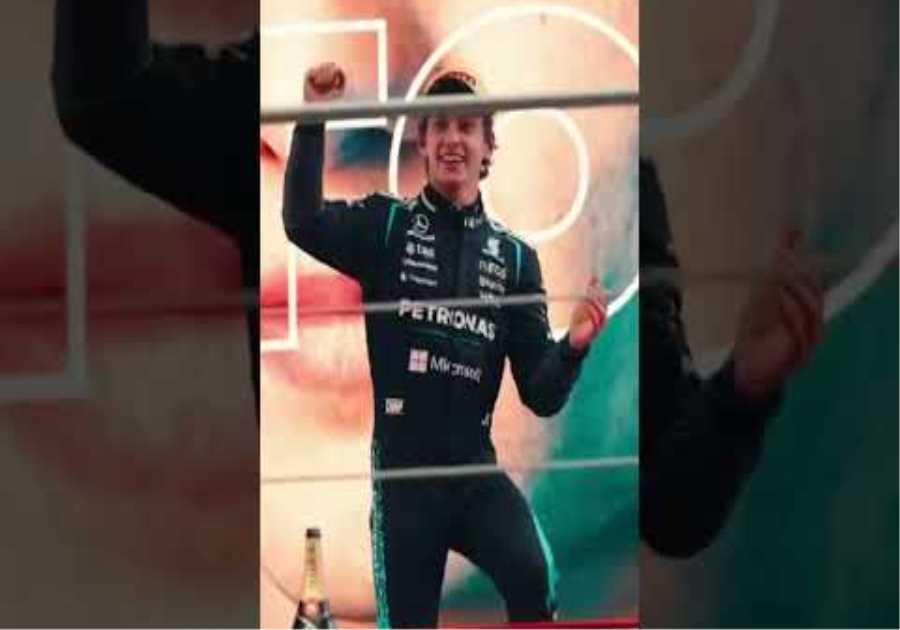 Something didn’t sound right on the podium… 😂 #f1 #formula1 #mercedesf1