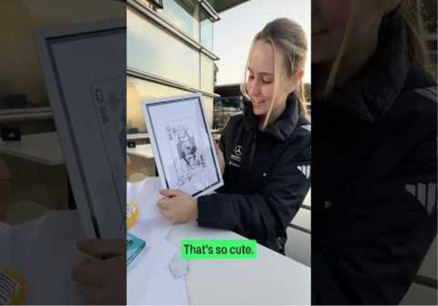 A special early birthday for Payton with us trackside in Shanghai 🥳 #f1  #f1academy #mercedesf1