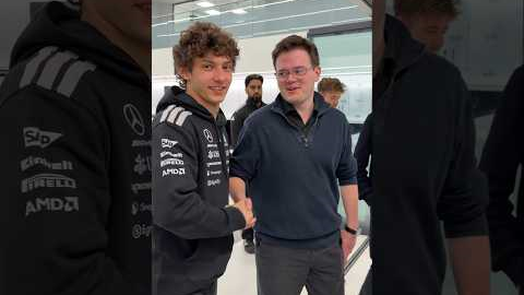 Kimi shows his appreciation to the Teams at Brackley and Brixworth #MercedesAMGF1 #F1 #KimiAntonelli